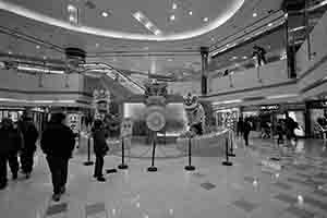 Lunar New Year decorations in the Shun Tak Centre shopping mall, Sheung Wan, 6 February 2018