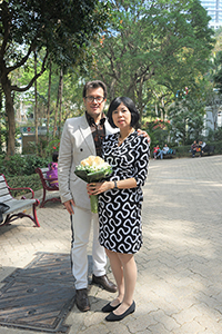 Wedding of Giorgio Biancorosso (left) and Yoko Hosoda (right), Hong Kong Park, 27 February 2018