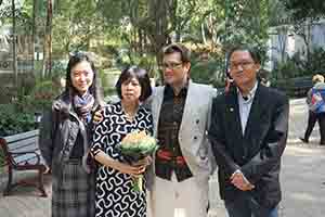 Wedding of Giorgio Biancorosso (second right) and Yoko Hosoda (second left), Hong Kong Park, 27 February 2018