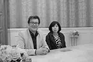 Wedding of Giorgio Biancorosso (left) and Yoko Hosoda (right), Cotton Tree Drive Marriage Registry, Central, 27 February 2018