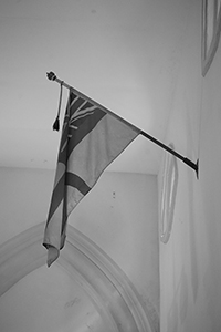 British regimental flags on display in St. George's chapel, St. John's Cathedral, Central, 27 February 2018