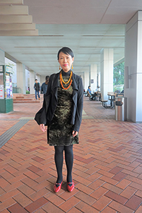 Artist and autism researcher Dawn-Joy Leong after giving a talk at the University of Hong Kong, 28 February 2018