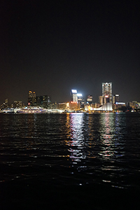 Victoria Harbour, view of Tsim Sha Tsui from Central, 9 March 2018
