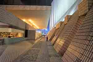 Light and shadow outside the Cultural Centre, Tsim Sha Tsui, 15 March 2018