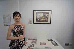 Artist Elaine Chiu in her exhibition, Causeway Bay, 16 March 2018