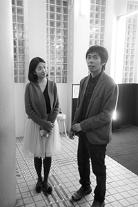 Stephanie Cheung and Kingsley Ng at Kingsley Ng's exhibition 'Secret Garden', Visual Arts Centre, Kennedy Road, 17 March 2018