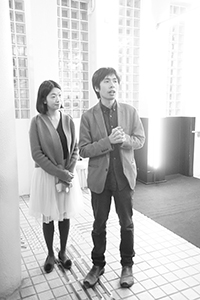 Stephanie Cheung and Kingsley Ng at Kingsley Ng's exhibition 'Secret Garden', Visual Arts Centre, Kennedy Road, 17 March 2018