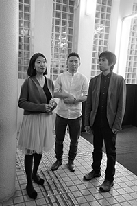 Stephanie Cheung and Kingsley Ng at Kingsley Ng's exhibition 'Secret Garden', Visual Arts Centre, Kennedy Road, 17 March 2018