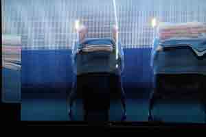 Self-portrait in a digital interactive artwork at the Visual Arts Centre, Kennedy Road, 17 March 2018