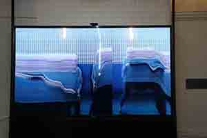 Self-portrait in a digital interactive artwork at the Visual Arts Centre, Kennedy Road, 17 March 2018