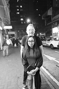 Sam Winter and his wife, Queen's Road West, Sheung Wan, 17 March 2018