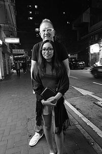 Sam Winter and his wife, Queen's Road West, Sheung Wan, 17 March 2018