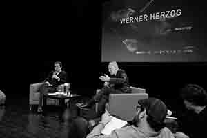 Film director Werner Herzog at the University of Hong Kong, 21 March 2018