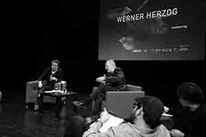 Film director Werner Herzog at the University of Hong Kong, 21 March 2018