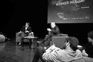 Film director Werner Herzog at the University of Hong Kong, 21 March 2018