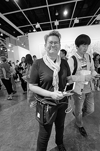 Ceramic artist Caroline Cheng, Art Basel, Convention and Exhibition Centre, Wanchai, 27 March 2018