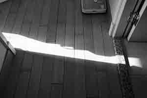 Afternoon light on a wooden floor, Sheung Wan, 5 March 2018