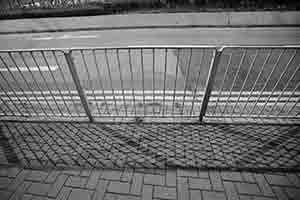 Shadow of railing, Wanchai, 9 March 2018
