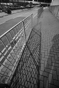 Shadow of railing, Wanchai, 9 March 2018