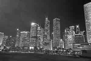 Night view of the skyline, Central, 11 April 2018