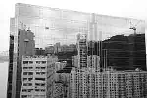 Reflection of buildings on a building, North Point, 14 April 2018