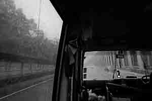 On a bus in the rain, New Territories, 15 April 2018