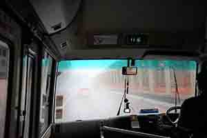 On a bus in the rain, New Territories, 15 April 2018