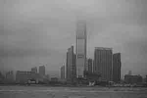 View of Victoria Harbour and West Kowloon from Sheung Wan, 8 May 2018