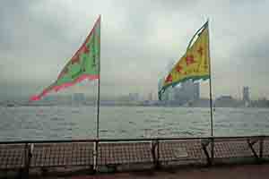 Flags placed for the Tin Hau Festival, Sheung Wan, 8 May 2018
