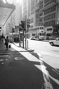 Des Voeux Road West, at the junction with Queen Street, Sheung Wan, 12 May 2018