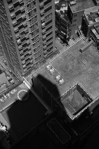 Shadow on building rooftops, Sheung Wan, 18 May 2018