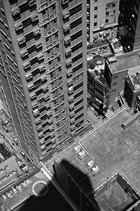 Shadow on building rooftops, Sheung Wan, 18 May 2018