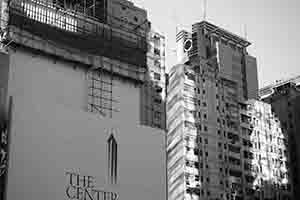 Light on a building, Central, 20 May 2018