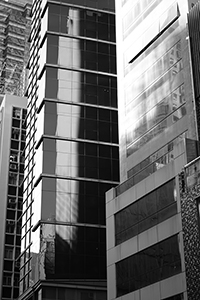 Light on a building, Central, 20 May 2018