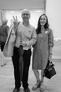 Hugh Chiverton and his wife Helen, Tai Kwun, Central, 8 June 2018