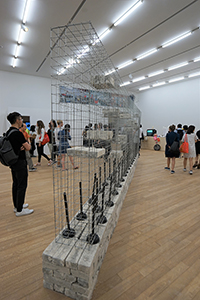 At the exhibition 'Dismantling the Scaffold', Tai Kwun, Central, 8 June 2018