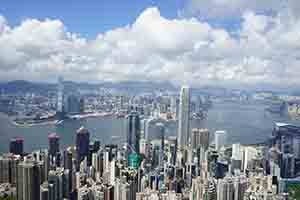 View of Hong Kong from Lugard Road, The Peak, 26 June 2018