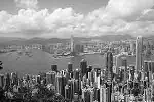 View of Hong Kong from Lugard Road, The Peak, 26 June 2018