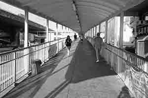 On a footbridge, Connaught Road West, Sai Ying Pun, 3 June 2018