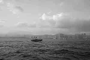 Victoria Harbour, viewed from the Sun Yat Sen Memorial Park, Sai Ying Pun, 3 June 2018