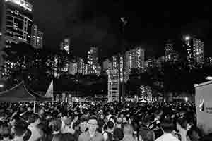 Participants in the annual memorial rally in Victoria Park, Causeway Bay, 4 June 2018