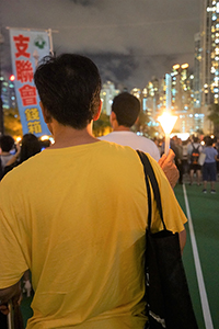 Participants in the annual memorial rally in Victoria Park, Causeway Bay, 4 June 2018