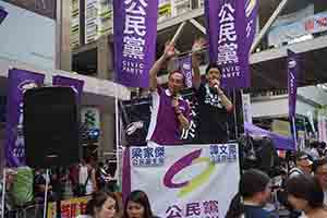 Alan Leong at the annual pro-democracy march, Hennessy Road, Wanchai, 1 July 2018