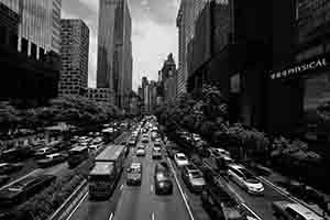 View of Gloucester Road, Wanchai, 9 July 2018