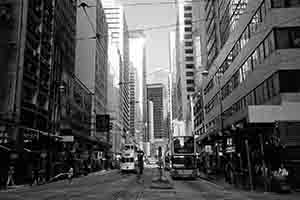 Street view, Des Voeux Road Central, Sheung Wan, 10 July 2018