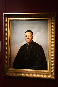 Portrait of Lum A'Kao by Henri-Pierre Danloux on display in Fine Art Asia, Hong Kong Convention and Exhibition Centre, Wanchai, 28 September 2018