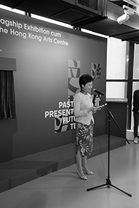 Carrie Lam at Hong Kong Arts Centre 40th anniversary flagship exhibition, Wanchai, 29 September 2018