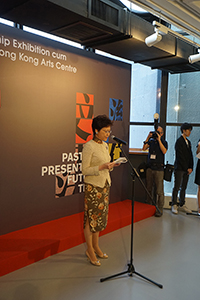 Carrie Lam at Hong Kong Arts Centre 40th anniversary flagship exhibition, Wanchai, 29 September 2018