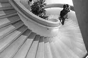 Spiral Staircase in a building by Herzog and de Meuron, Tai Kwun, Central, 27 September 2018