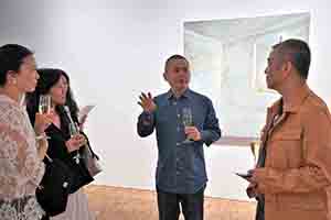 Zeng Fanzhi in his exhibition 'Zeng Fanzhi. In the Studio', Hauser & Wirth, H Queen's, Central, 8 October 2018